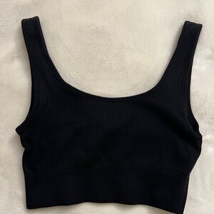 Babaton Black Ribbed Tank Top